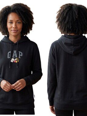 Gap Disney Collaboration Mickey Mouse Hoodie Sweatshirt Large Black Unisex 22 P2